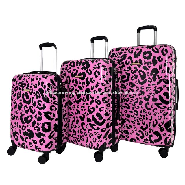 Special offer Price Vibrant Pink Leopard Print Luggage Set (3 Sizes) Excellent Like-New Condition for sale at factory direct price