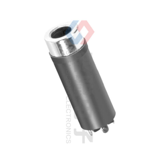 High performance 6.0*3.5mm 3 Pin Stereo Female Audio Plug Black Plastic Copper Jack Golden Plate 5A Rated Current for Power for sale at factory direct price