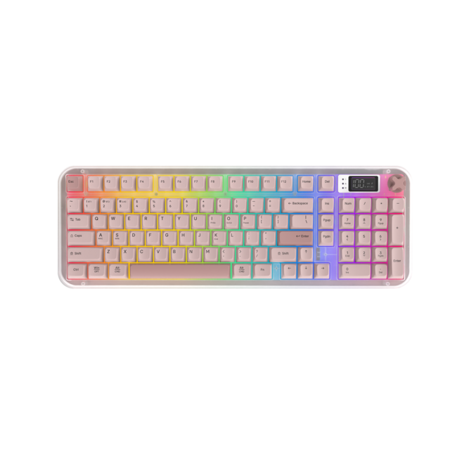 Wholesale 98Key Membrane Keyboard Tri-Mode Connectivity Digital Screen Volume Knob 4000mAh Long Battery Life RGB Backlight for Bul for sale at factory direct price