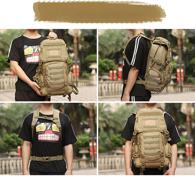 Tactical Backpack Hiking Backpack Camping Backpack Outdoor Travel Backpack Camouflage MOLLE System for Men Women