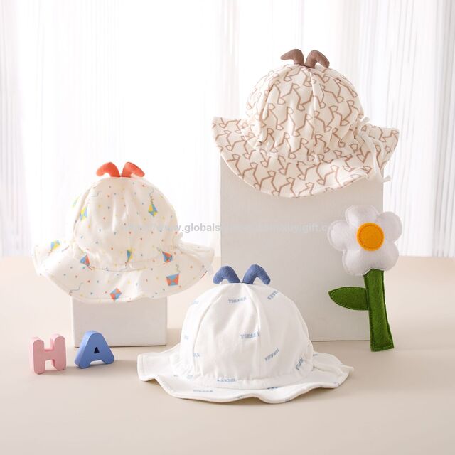 Gorro Fino para Bebé Recién Nacido, Algodón Transpirable para Primavera y Otoño, Sombrero de Sol para Niños y Niñas for sale at factory direct price