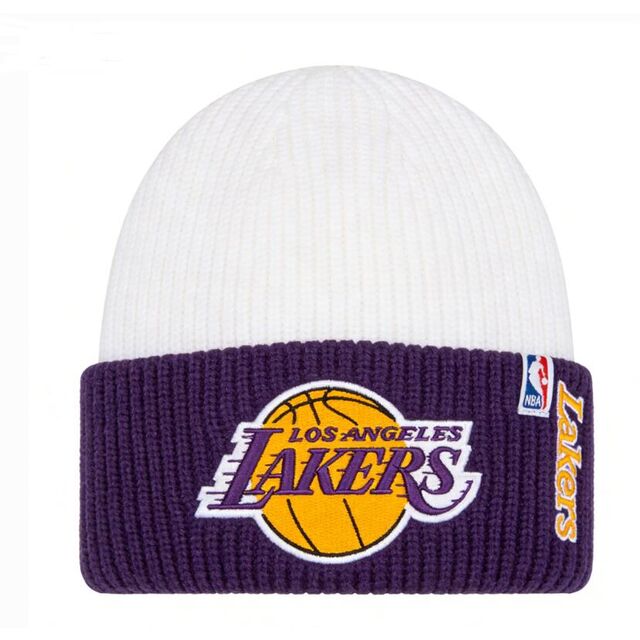Los Angeles Lakers Cuffed Knit Beanie Hat Without Pom Pom