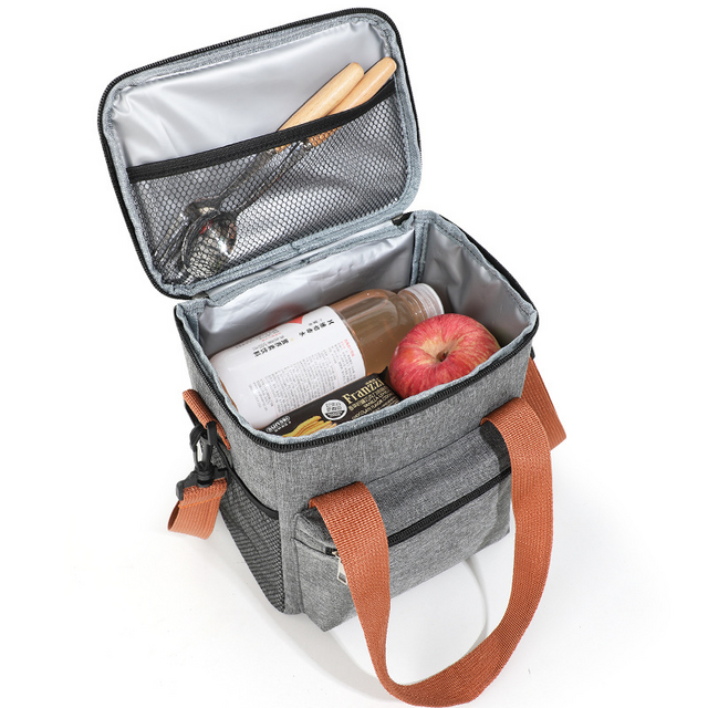 Large Capacity Double Layer Insulated Lunch Bag Leakproof Bento Tote, Thermal Cooler Bag for Work, Outdoor Camping & Picnic, Cro for sale at factory direct price