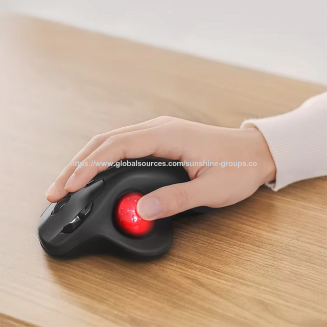 Mouse Trackball Sem Fio Recarregável Ergonômico com Controle Fácil pelo Polegar, Mouse Sem Fio Preciso e Suave