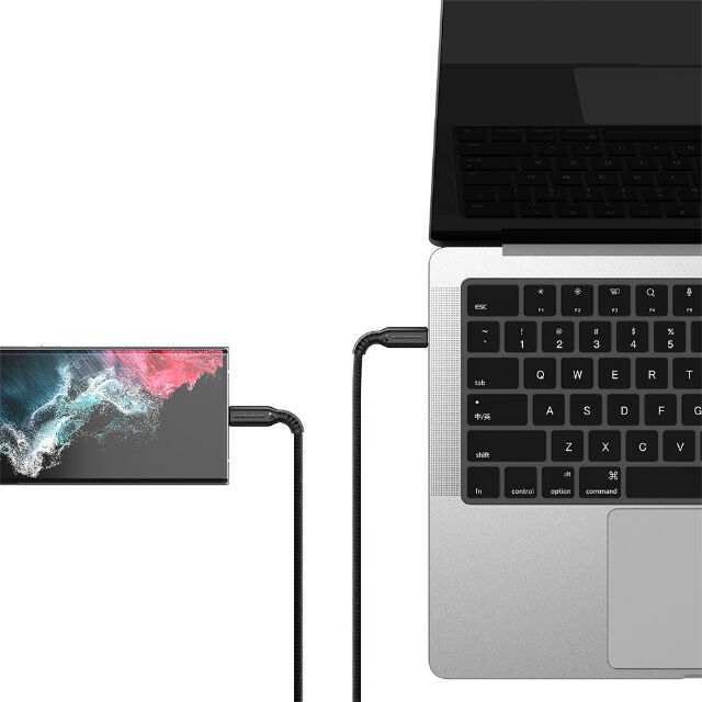 Cabo USB-C para USB-C AMAZINGTHING Speed Pro 60W para iPhone, 2.1M, Preto