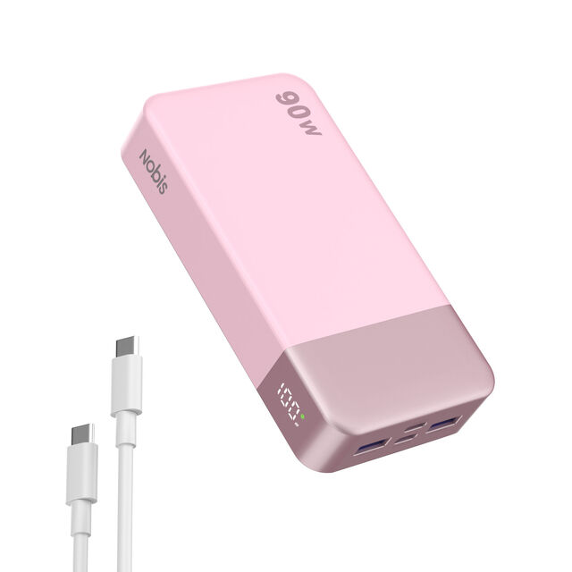 Power Bank Universal 90W dengan Port USB-C dan USB-A untuk Pengisian Daya yang Aman dan Efisien