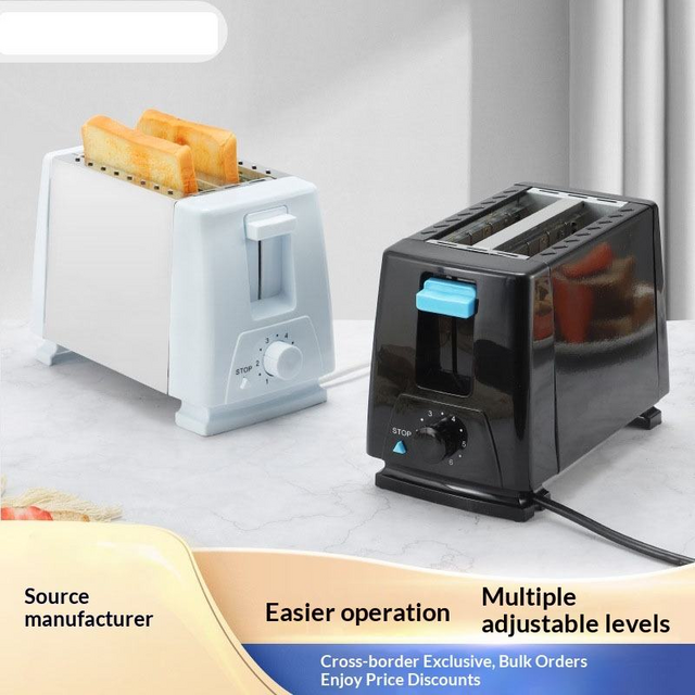 Torradeira Elétrica Automática de Aço Inoxidável Doméstica, Eletrodoméstico Multifuncional para Cozinha, Máquina de Sanduíche para Café da Manhã