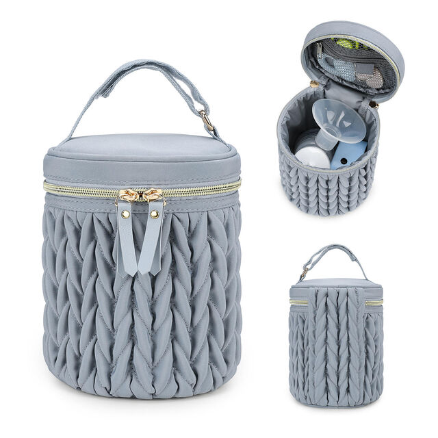 New Waterproof Portable Quilted Embroidered Baby Bottle Insulation Bag Stroller Hanging Feature Multi-Use Storage for Breast