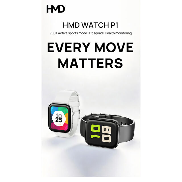 Reloj Inteligente HMD Watch P1 con Llamada Bluetooth, Monitor de Salud y Más de 700 Deportes, Seguimiento del Sueño para iOS y Android for sale at factory direct price