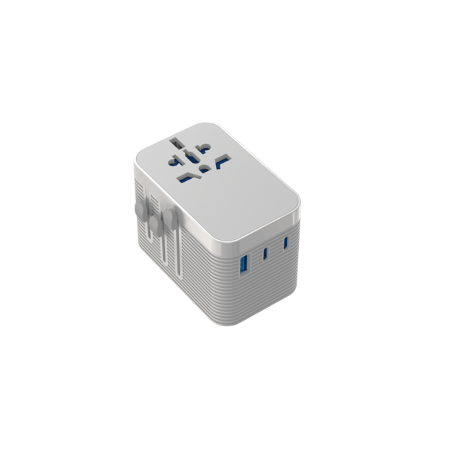 Adaptador de Viagem Carga Rápida PD 35W Mundial 100-250V para Celulares, Tablets, Laptops - Adaptador Universal