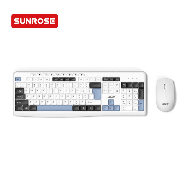 Combo de Teclado e Mouse Sem Fio OCC336 Preto Tamanho Completo 104 Teclas para Laptop Windows