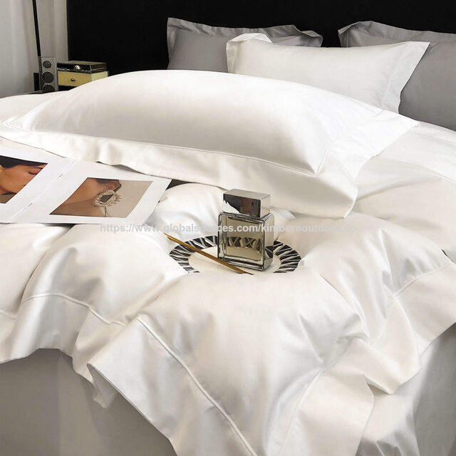 Meilleur Prix Blanc Quatre Saisons Coton Qualité Hôtel Linge de Lit Queen King à Vendre