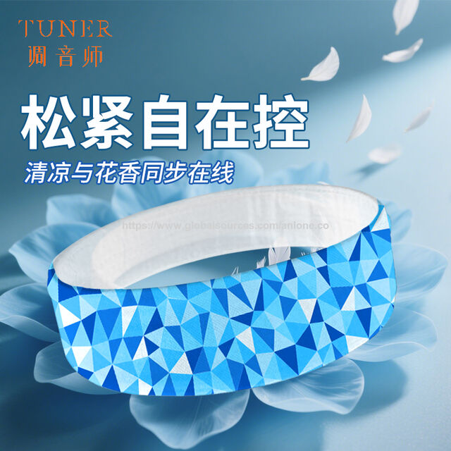 Hochwertiges, individuell anpassbares Hydrogel-Kühlkopfwickel-Gel-Patch, verstellbares Stirnband für Sportler (Erwachsene) for sale at factory direct price