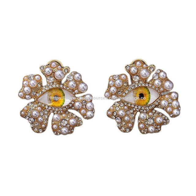 Vente en gros Boucles d'oreilles puces Boho Vintage, boucles d'oreilles pendantes baroques chunky, boucles d'oreilles clip rétro statement pour femmes