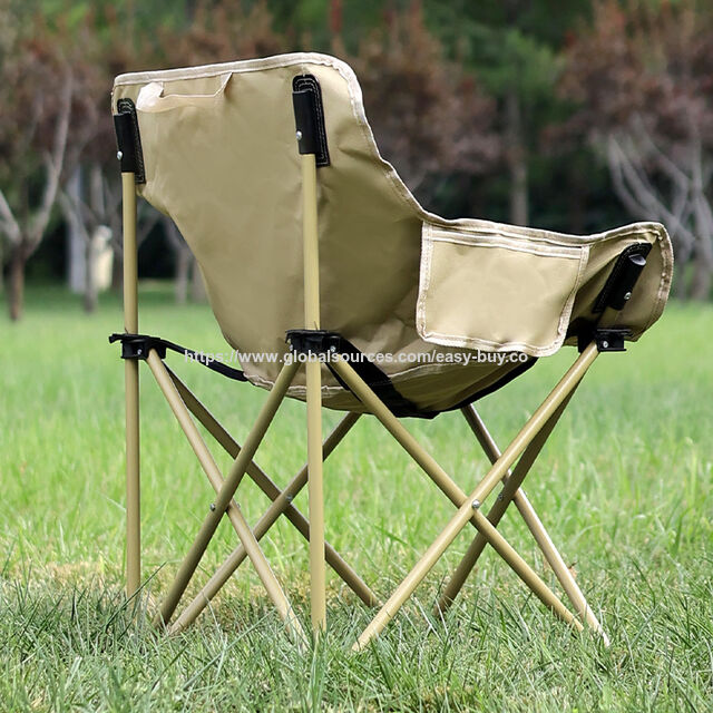 Chaises d'appoint pliantes Nouvelle chaise pliante en métal, chaise pliante d'extérieur, chaise lune pliante portable pour pique-nique, équipement de camping et d'extérieur for sale at factory direct price
