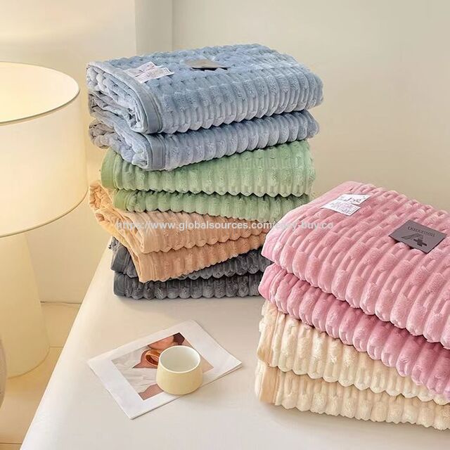 Raschel-Decken Bambus-Fleece-Decke, verdickte doppelseitige Fleece-Decke, warme Winterdecke, Sofadecke, Klimaanlage