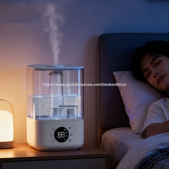 Humidificador Ultrasónico Inteligente Personalizable 2026, 3.8L/4L/6L, Niebla Fría Eléctrica, Humidificador Grande para Hogares Amplios con Logo Personalizado