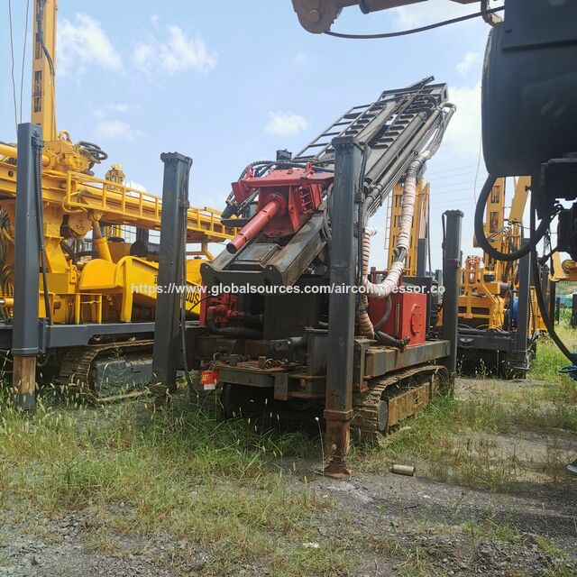 Appareil de forage de puits d'eau TS450 d'occasion, moteur Yuchai, 2021, profondeur de forage 450m, 89 tiges de forage, mât de 6,6m. TS450 ABT349 d'occasion.