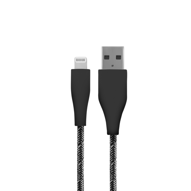 Cable de Carga Rápida USB-A a Lightning de 12W 2.4A | Trenzado Bicolor | Carcasa de Aluminio | Envío desde China / Malasia | Venta al por Mayor y OEM