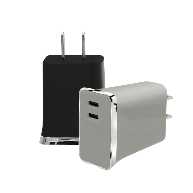 Cargador Rápido Doble USB-C PD 20W | Cargador de Pared Tipo-C | Adaptador de Corriente PD | Envío desde China o Malasia | Venta al por Mayor y OEM