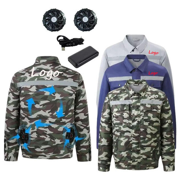سترة تبريد عاكسة للعمال في الهواء الطلق للرجال من OEM - سترة تبريد مخصصة للبناء مع مراوح for sale at factory direct price