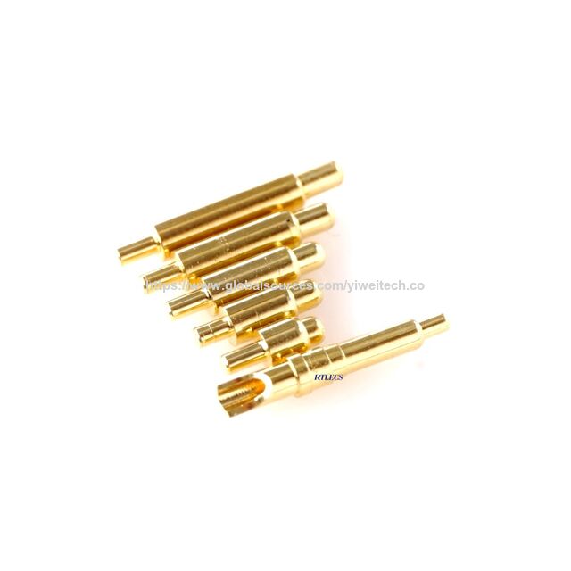 Connecteur à ressort plaqué or personnalisé ODM/OEM traversant de 2,0 mm OD, broche Pogo discrète