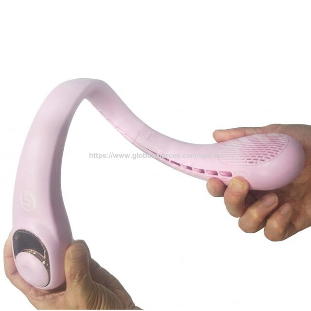 Ventilador de Cuello Portátil Ultraligero 200g, Ventilador sin Aspas con Banda Flexible, Pantalla LED, 3 Velocidades, Recargable por USB Tipo-C for sale at factory direct price