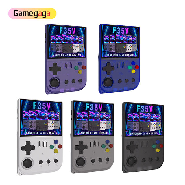 Consola de Videojuegos Portátil Retro X F35V, 3.5 Pulgadas 640*480, Reproductor de Videojuegos Portátil de Código Abierto con Chip A33P, Batería de 4000mAh, Más de 30 Emuladores