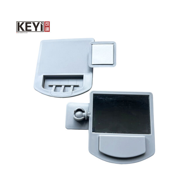 Clip porta-memo de espelho de plástico ajustável para computador com gravação de logotipo, espelho de brindes promocionais for sale at factory direct price