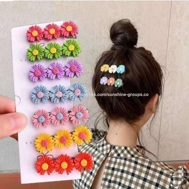Pince à cheveux minimaliste style coréen pour frange, accessoire de cheveux macaron pour fille, pince marguerite multi-design pour femme for sale at factory direct price