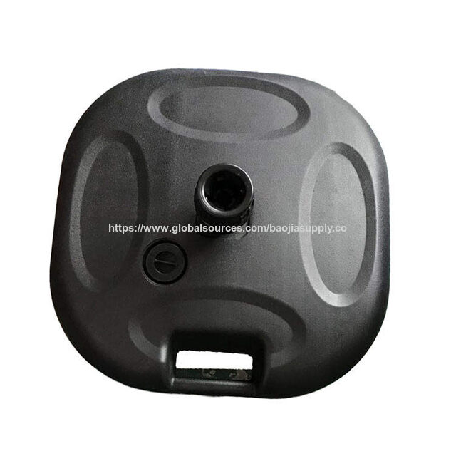 Base de réservoir d'eau sous pression en plastique noir de 16 litres pour drapeau de plage, base de réservoir d'eau, base de support de réservoir d'eau de type seau