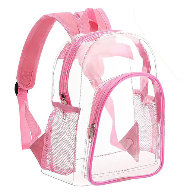 Mochila transparente de doble hombro, mochila transparente para estudiantes con compartimentos secos y húmedos para actividades al aire libre