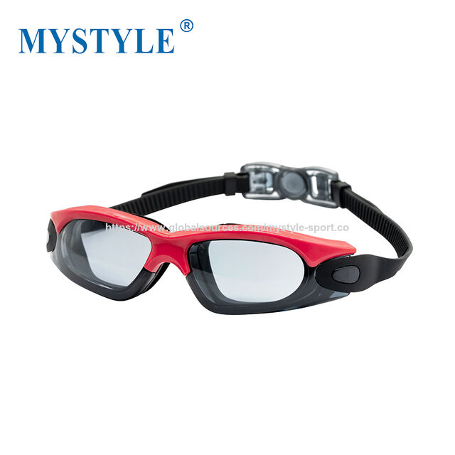Fourniture d'usine Lunettes de Natation pour Adultes à Grand Cadre avec Boucle Arrière, Lunettes de Natation Antibuée et Étanche Unisexes for sale at factory direct price
