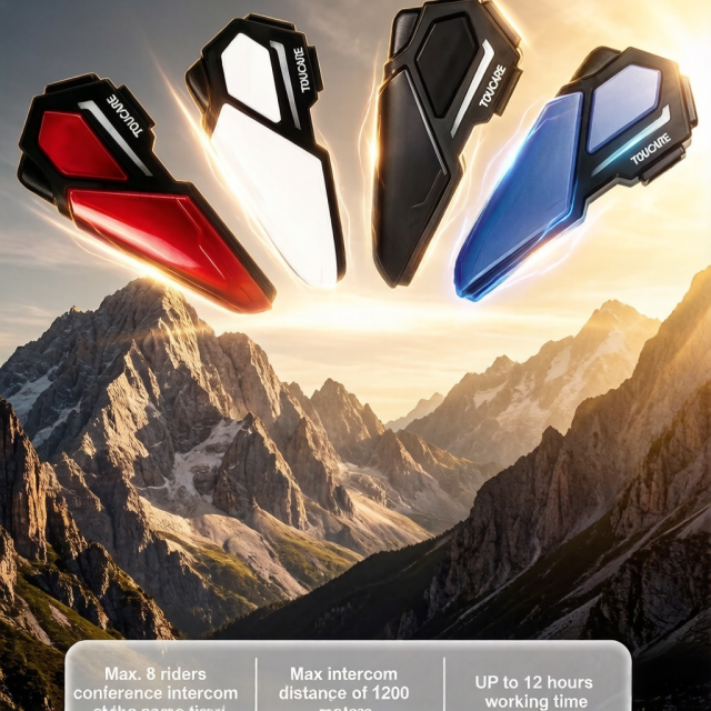 Intercomunicador Bluetooth para Motocicleta TOUCARE T10: Resistente al agua, reducción de ruido y graves potentes para comunicación estable en paseos grupales for sale at factory direct price