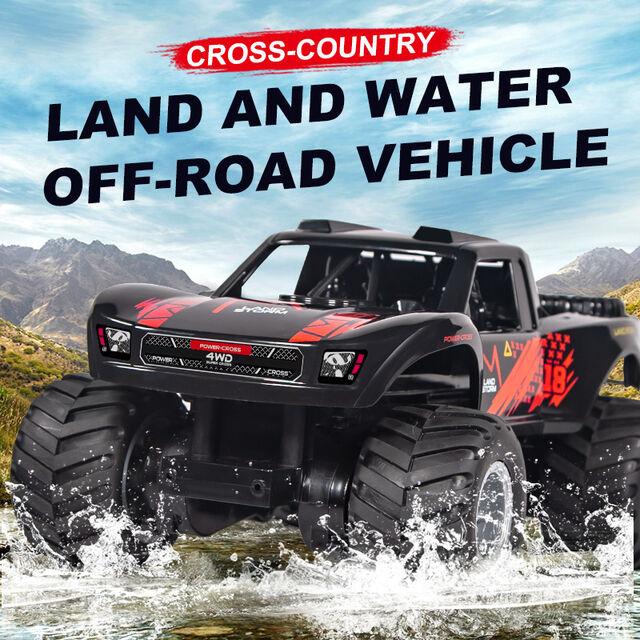 Amphibien RC Rock Crawler 4WD Wasserdichter Stunt-Fernbedienungswagen - All-Terrain-Leistung