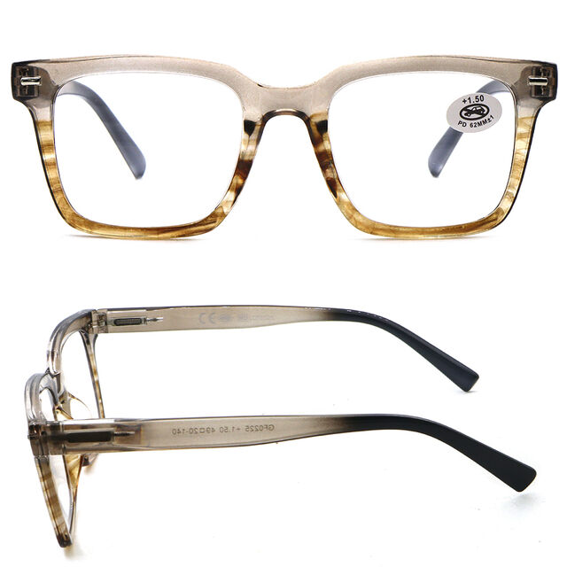 Nouveautés et OEM, Lunettes de lecture carrées en plastique design mode femme, légères et confortables, services OEM