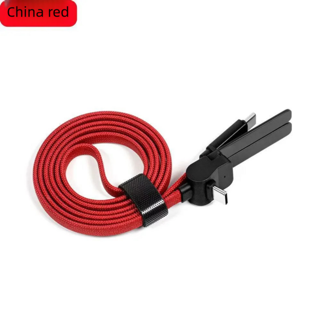 Cable de Carga Rápida de 60W + Soporte 2 en 1, Cable Cargador Manos Libres para Ver Películas en Escritorio/Coche/Viaje