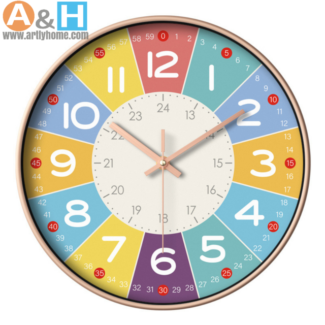 Lehr-Wanduhr Geschenk 8 10 12 Zoll UV-Glas, lautloser Quarzlaufwerk, Weihnachtsgeschenk für Wohnzimmer, Schlafzimmer & Heimdeko
