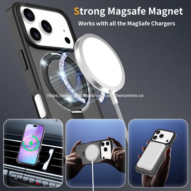 Funda para iPhone 17 Pro con Soporte de Anillo Magnético, Antihuellas, Antigolpes y Acabado Mate - Precio de Fábrica for sale at factory direct price