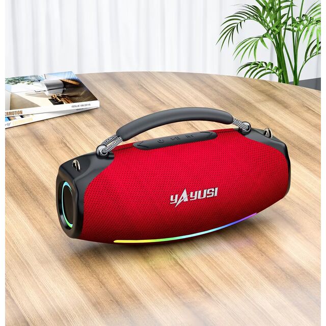 Grande Enceinte de Fête Subwoofer Extérieure 70W, Enceinte Bluetooth Portable Audio Haute Qualité Basses Puissantes H17