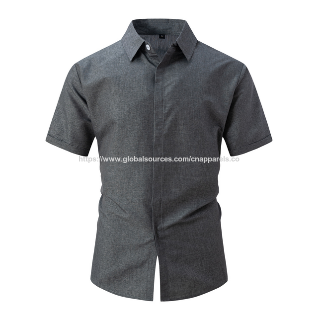 Smart Casual Poloshirt/Hemd aus Polyester - Herren Kurzarm, Individuelles Hemd, Freizeitkleidung