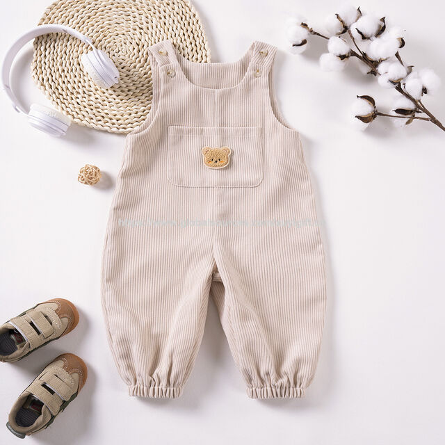 Mono de pana suave para bebé con botones a presión, pelele de una pieza para niño
