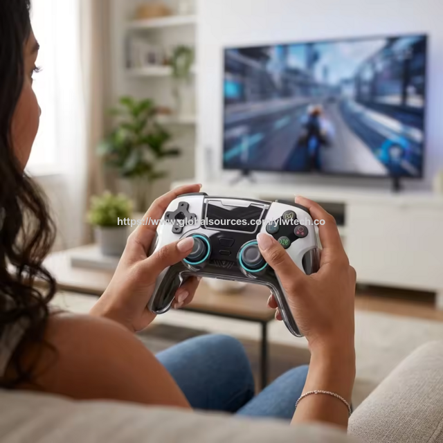 GAMINJA Controle de Jogo Sem Fio Bluetooth de Alta Qualidade com Joystick Hall Effect, Touch Pad e Botão Turbo para PS5 for sale at factory direct price