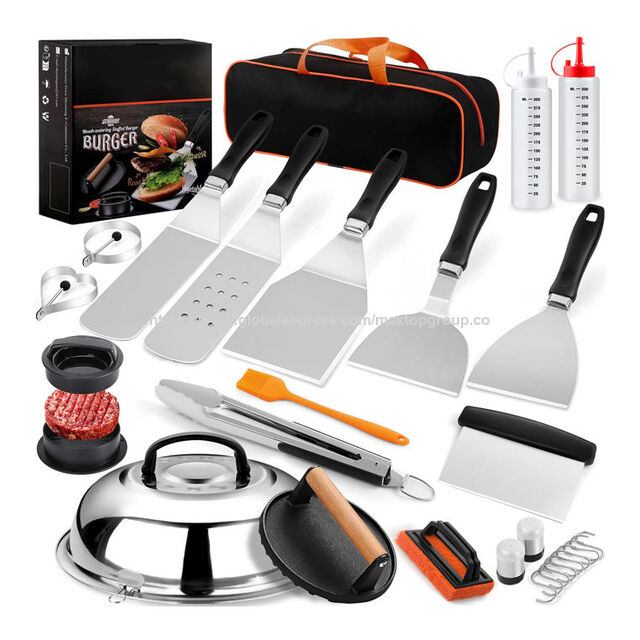 Set Duradero de 27 Piezas de Acero Inoxidable para Barbacoa, Apto para Alimentos, Resistente al Calor, Fácil de Limpiar, Portátil para Cocina al Aire Libre for sale at factory direct price