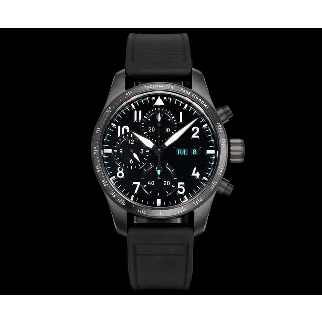 IWC Herrenuhr, Neues Luxusmodell, Marke Portugieser Pilot Schaffhausen IWC3777, Schwarzes Zifferblatt, Saphirglas, Mechanische Uhr