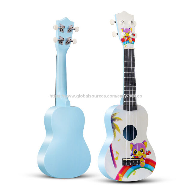 Ukeleles de 21 pulgadas, ABS, para principiantes, con funda engrosada