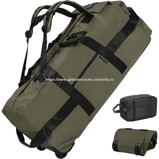 45l/80l/100l Foldable Rolling Travel Duffel Bag, Water Resistant Large Wheeled Backpack Luggage Bag, Multi Carry Travel Bag - China Wholesale Duffel Bag $10 from Shanghai Willy Import and Export Co. Ltd | 45l/80l/100l Foldable Rolling Travel Duffel Bag, Water Resistant Large Wheeled Backpack Luggage Bag, Multi Carry Travel Bag - China Wholesale Duffel Bag $10 from Shanghai Willy Import and Export Co. Ltd |