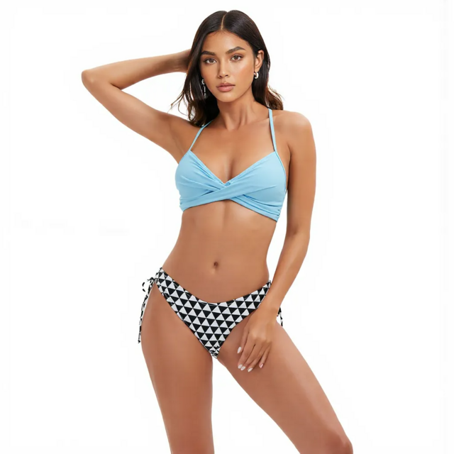 Novedad Bikini Sexy Estilo Rayas - Bañador de Dos Piezas Triángulo de Moda