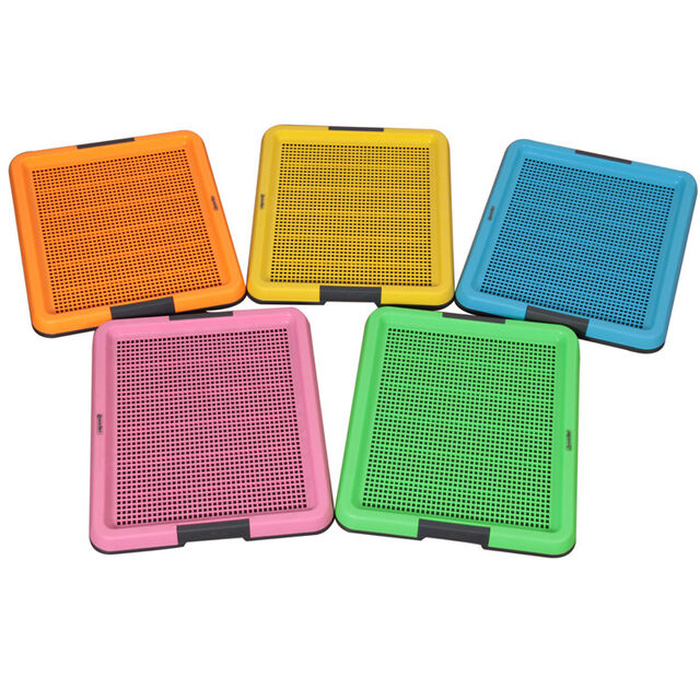 Fabricant de toilettes pour chiens colorées, toilettes pour animaux de compagnie d'intérieur, plateau à grille étanche, grand espace pour chiots, éducateur de propreté, fournitures pour animaux de compagnie