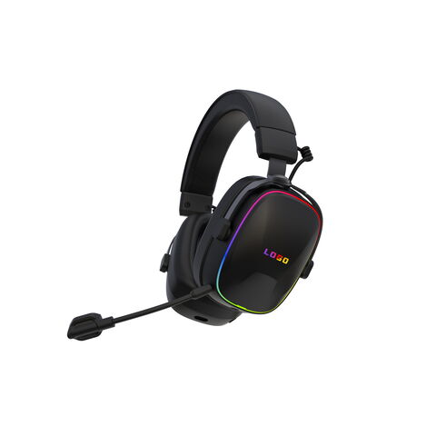 Neuestes privates Modell, geringe Latenz, 2,4G kabelloses Bluetooth-Gaming-Headset mit RGB, Mikrofon, Deep Bass, Memory Foam für PC